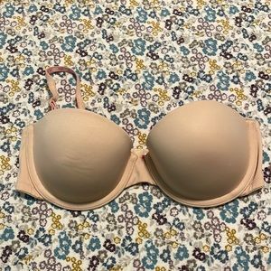PINK Victoria’s Secret Nude Strapless Bra 34B